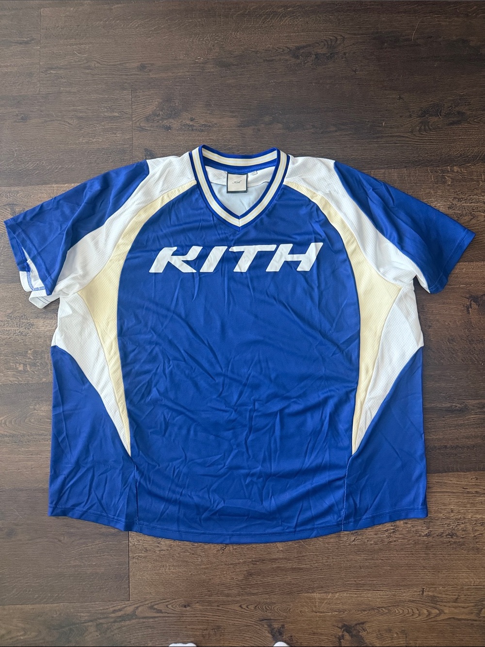 Kith Blue, White and Cream Athletic Jersey